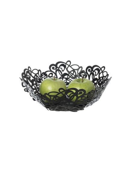 Arti & Mestieri - Centrotavola di design Scarabocchio piccolo-nero-∅ 28 x 10 cm di altezza