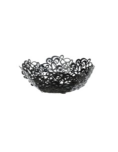 Arti & Mestieri - Centrotavola di design Scarabocchio piccolo-nero-∅ 28 x 10 cm di altezza