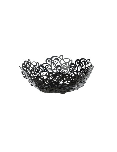 Arti & Mestieri - Centrotavola di design Scarabocchio piccolo-nero-∅ 28 x 10 cm di altezza