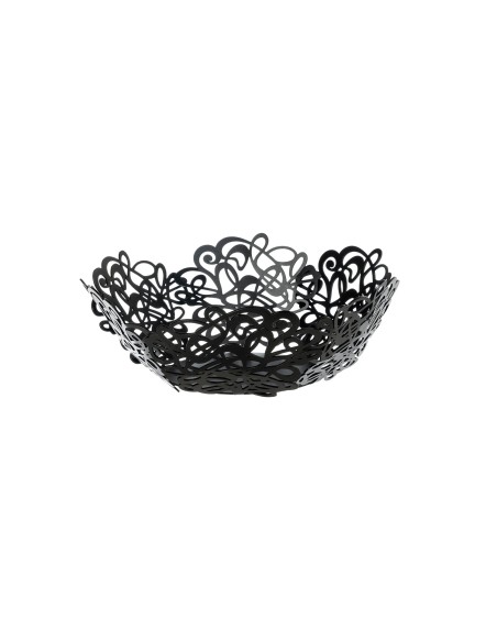 Arti & Mestieri - Centrotavola di design Scarabocchio piccolo-nero-∅ 28 x 10 cm di altezza