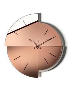 Arti & Mestieri - Orologio da parete Avignone-fango/crystal luxe rosa/velour luxe rosa-65 x 70 cm di altezza