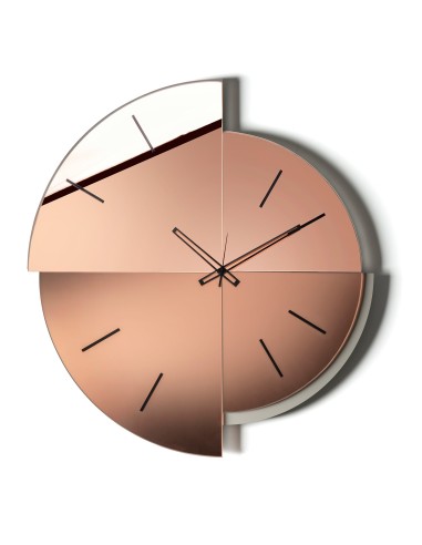 Arti & Mestieri - Orologio da parete Avignone-fango/crystal luxe rosa/velour luxe rosa-65 x 70 cm di altezza