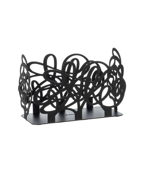 Arti & Mestieri - Porta bicchieri Scarabocchio-nero-16 x 8 x 10,5 cm di altezza