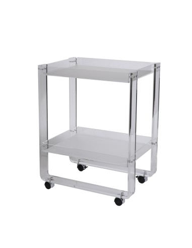 Vesta Home - Carrello Majordome·trasparente·61 X 41 X 78 H Th. Structure 15 Mm Th. Trays 5 Mm