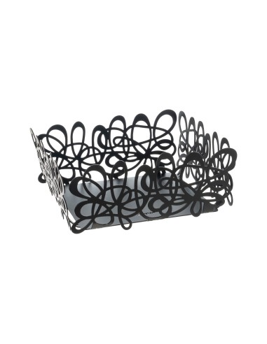 Arti & Mestieri - Portatovaglioli di design Scarabocchio-nero-17 x 17 x 9 cm di altezza