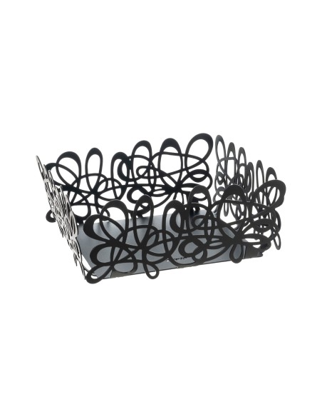 Arti & Mestieri - Portatovaglioli di design Scarabocchio-nero-17 x 17 x 9 cm di altezza