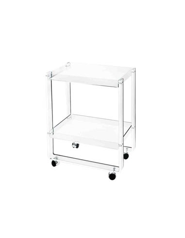 Vesta Home - Carrello Majordome·trasparente·61 X 41 X 78 H Th. Structure 15 Mm Th. Trays 5 Mm