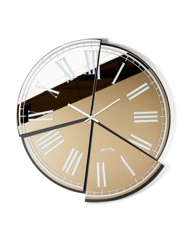 Arti & Mestieri - Orologio da parete particolare Kintsugi-fango/crystal luxe rosa-66 x 70 cm di altezza
