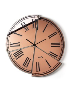 Arti & Mestieri - Orologio da parete particolare Kintsugi-fango/crystal luxe rosa-66 x 70 cm di altezza