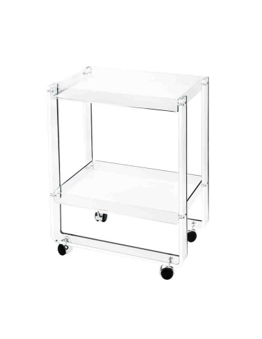 Vesta Home - Carrello Majordome·trasparente·61 X 41 X 78 H Th. Structure 15 Mm Th. Trays 5 Mm
