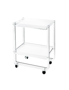 Vesta Home - Carrello Majordome·trasparente·61 X 41 X 78 H Th. Structure 15 Mm Th. Trays 5 Mm