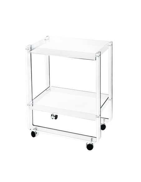 Vesta Home - Carrello Majordome·trasparente·61 X 41 X 78 H Th. Structure 15 Mm Th. Trays 5 Mm