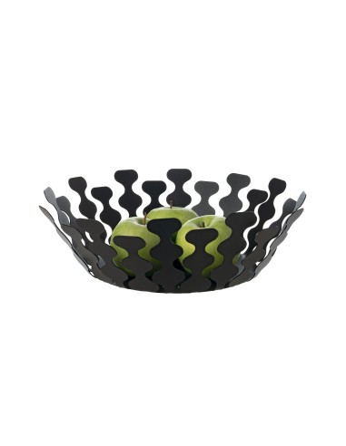 Arti & Mestieri - Centrotavola moderno Nori piccolo-nero-∅ 32 x 12,5 cm di altezza