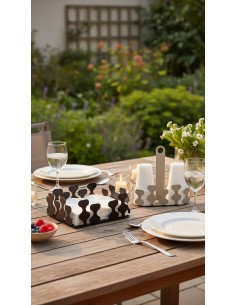 Arti & Mestieri - Portatovaglioli di design Nori-bianco marmo 17 x 17 x 7 cm di altezza 2