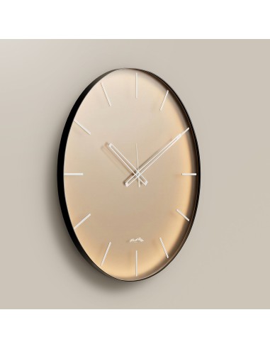 Arti & Mestieri - Orologio da parete Giotto 45-nero/velour luxe bronzo ∅ 45 cm