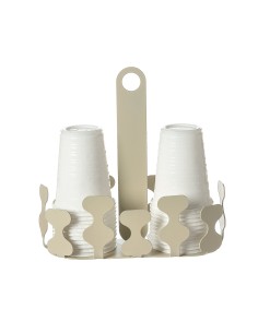 Arti & Mestieri - Porta bicchieri Nori-bianco marmo 20 x 8 x 20 cm di altezza 2