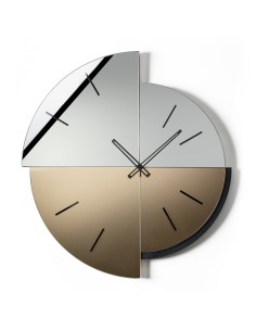 Arti & Mestieri - Orologio da parete Avignone-nero/crystal luxe fumé/velour luxe bronzo 65 x 70 cm di altezza