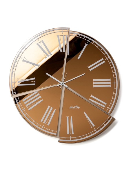 Arti & Mestieri - Orologio da parete particolare Kintsugi-beige/crystal luxe ambra 66 x 70 cm di altezza
