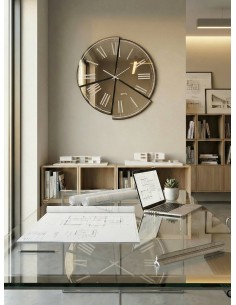Arti & Mestieri - Orologio da parete particolare Kintsugi-beige/crystal luxe ambra 66 x 70 cm di altezza 2
