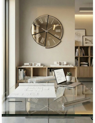 Arti & Mestieri - Orologio da parete particolare Kintsugi-beige/crystal luxe ambra 66 x 70 cm di altezza