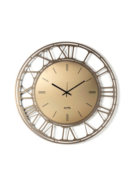 Arti & Mestieri - Orologio da parete Axis 70-bronzo/velour luxe bronzo ∅ 70 cm