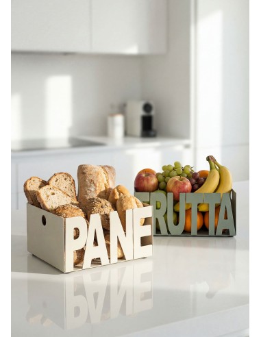 Arti & Mestieri - Fruttiera Letter-sabbia giada  32x23x11H  cm di altezza