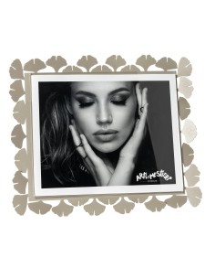 Arti & Mestieri - Portafoto Ginkgo maxi orizzontale-sabbia-32 x 27 cm di altezza (25x20 formato foto)