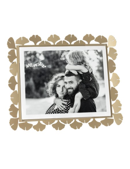 Arti & Mestieri - Portafoto Ginkgo maxi orizzontale-miele32 x 27 cm di altezza (25x20 formato foto)
