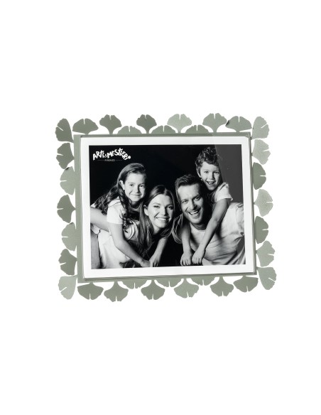 Arti & Mestieri - Portafoto Ginkgo grande orizzontale-giada 25 x 20 cm di altezza (18x13 formato foto)