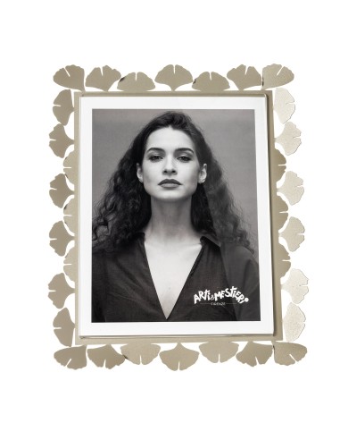 Arti & Mestieri - Portafoto Ginkgo maxi-sabbia-27 x 32 cm di altezza (20x25 formato foto)