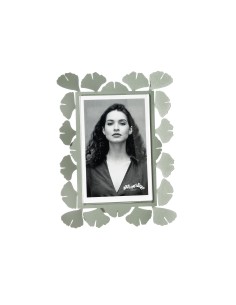 Arti & Mestieri - Portafoto Ginkgo piccolo-giada 17 x 22 cm di altezza (10x15 formato foto)