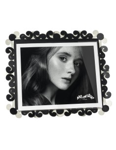 Arti & Mestieri - Portafoto Koko maxi orizzontale-avorio/nero-32 x 27 cm di altezza (20x25 formato foto)