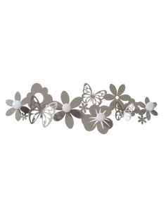 Arti & Mestieri - Appendiabiti a muro in ferro sfarfalle colore fango cm  78x27H