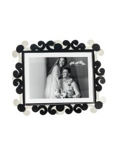 Arti & Mestieri - Portafoto Koko grande orizzontale-avorio/nero 25 x 20 cm di altezza (13x18 formato foto)