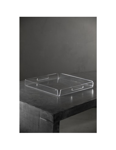 Vesta Home - Vassoio Quadrato Grande Like Water·trasparente·40 X 40 X 5 H Th 5 Mm