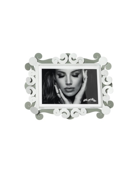 Arti & Mestieri - Portafoto Koko piccolo orizzontale-giada/bianco marmo-22 x 17 cm di altezza (10x15 formato foto)