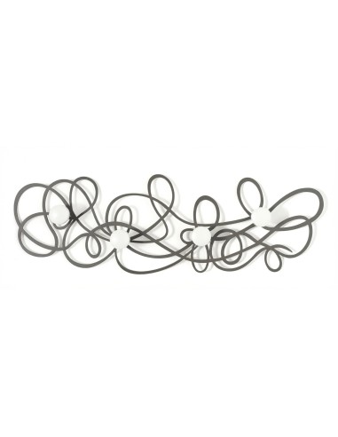 Arti & Mestieri - Appendiabiti da muro di design Doodle colore fango 77 x 25 cm di altezza