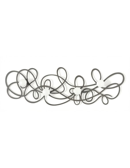 Arti & Mestieri - Appendiabiti da muro di design Doodle colore fango 77 x 25 cm di altezza