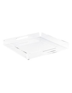 Vesta Home - Vassoio Quadrato Grande Like Water·trasparente·40 X 40 X 5 H Th 5 Mm