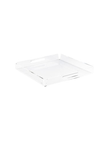 Vesta Home - Vassoio Quadrato Grande Like Water·trasparente·40 X 40 X 5 H Th 5 Mm
