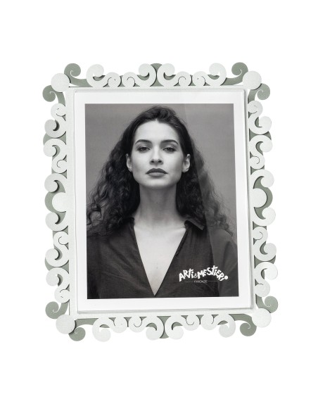 Arti & Mestieri - Portafoto Koko maxi-giada/bianco marmo 27 x 32 cm di altezza (20x25 formato foto)