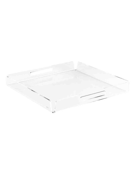 Vesta Home - Vassoio Quadrato Grande Like Water·trasparente·40 X 40 X 5 H Th 5 Mm