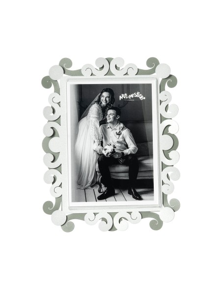 Arti & Mestieri - Portafoto Koko grande-giada/bianco marmo 20 x 25 cm di altezza (13x18 formato foto)