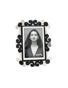 Arti & Mestieri - Portafoto Koko piccolo-avorio/nero-17 x 22 cm di altezza (10x15 formato foto)