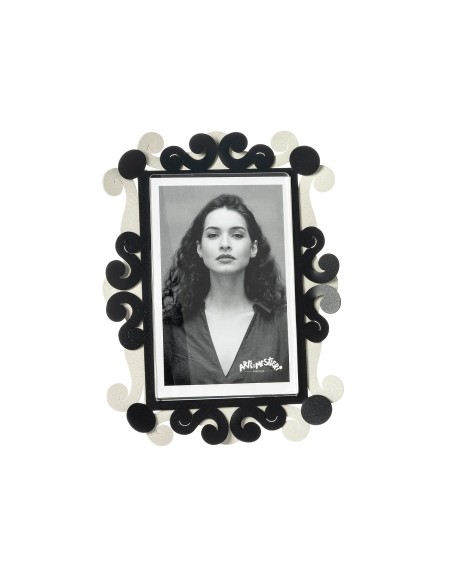 Arti & Mestieri - Portafoto Koko piccolo-avorio/nero-17 x 22 cm di altezza (10x15 formato foto)
