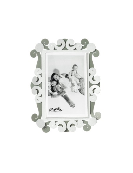 Arti & Mestieri - Portafoto Koko piccolo-giada/bianco marmo 17 x 22 cm di altezza (10x15 formato foto)