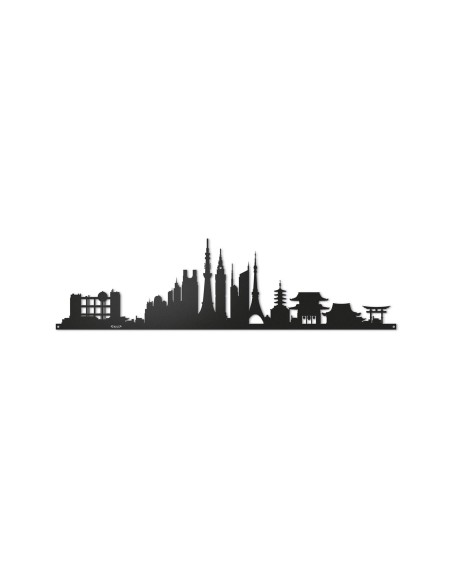 Arti & Mestieri - Pannello decorativo Tokyo skyline 60-nero-60 x 15 cm di altezza