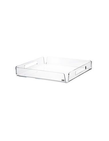 Vesta Home - Vassoio Quadrato Piccolo Like Water·trasparente·30 X 30 X 5 H Th. 5 Mm