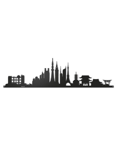 Arti & Mestieri - Pannello decorativo Tokyo skyline 100-nero-100 x 26,5 cm di altezza