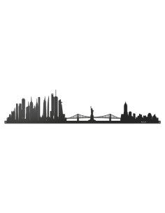 Arti & Mestieri - Pannello decorativo New York skyline 100-nero-100 x 21,5 cm di altezza